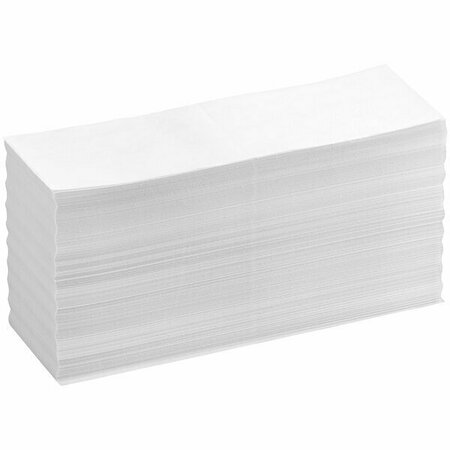 LAVEX 4'' x 6'' White Top Coated Direct Thermal Permanent Fanfold Label Stack 3234X6DTTCWH